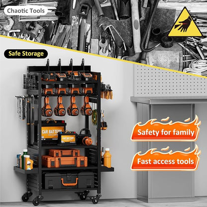 Power Tool Organizer Rolling Cart - Image 7