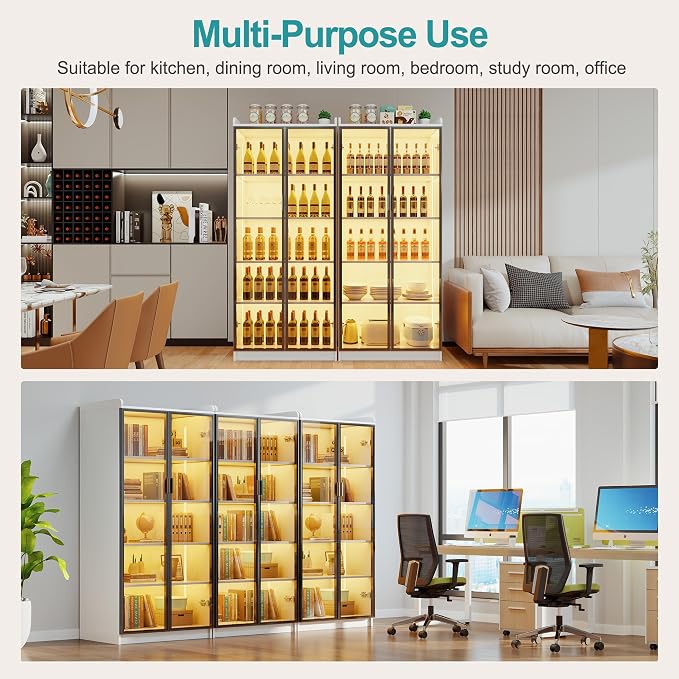 Lvifur 65" LED Display Cabinet - Image 7