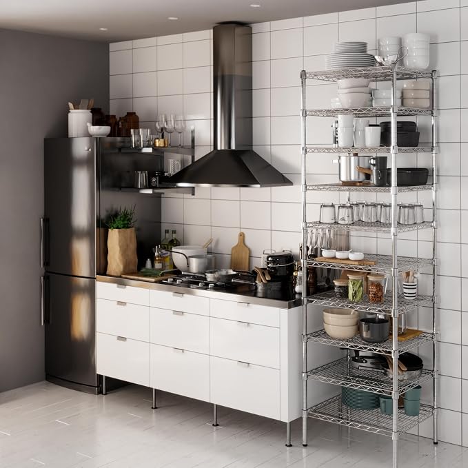 21" Deep x 24" Wide x 86" Height Wire Shelving Kit | 10-Tier | NSF Commercial - Image 6