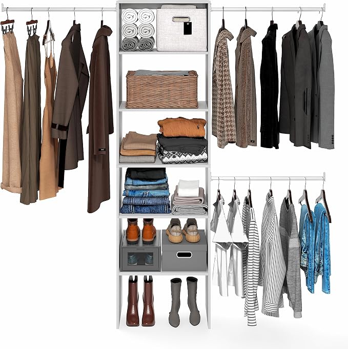 Furinno FANO Closet Organizers and Storage, 5-Tier Wide Closet Storage Organizer - Image 4