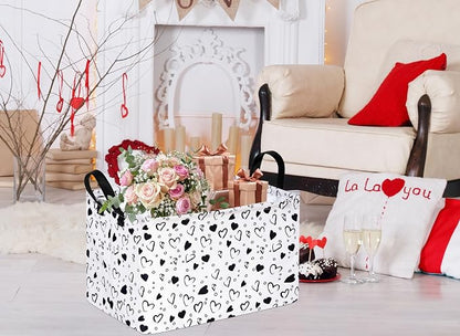 MAIZMZ Girls Empty Gift Basket Heart Print Storage Cube - Image 7