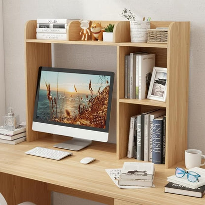Tangkula Desktop Bookshelf, Countertop Storage Hutch - Image 2
