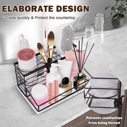 Hair Tool Organizer, Movable Hair Dryer Holder, Hair Styling Tools Storage - Image 3