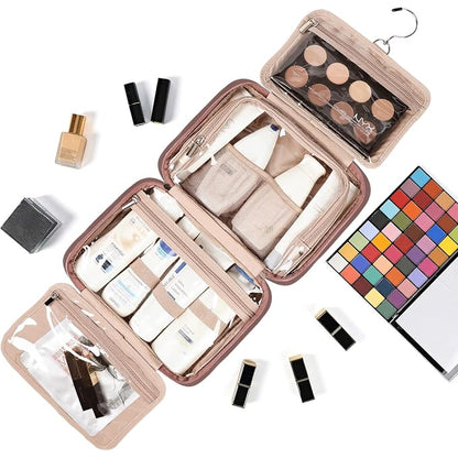 NISHEL Travel Toiletry Bag for Women, Makeup Essentials Organizer, Hanging Case - Image 6