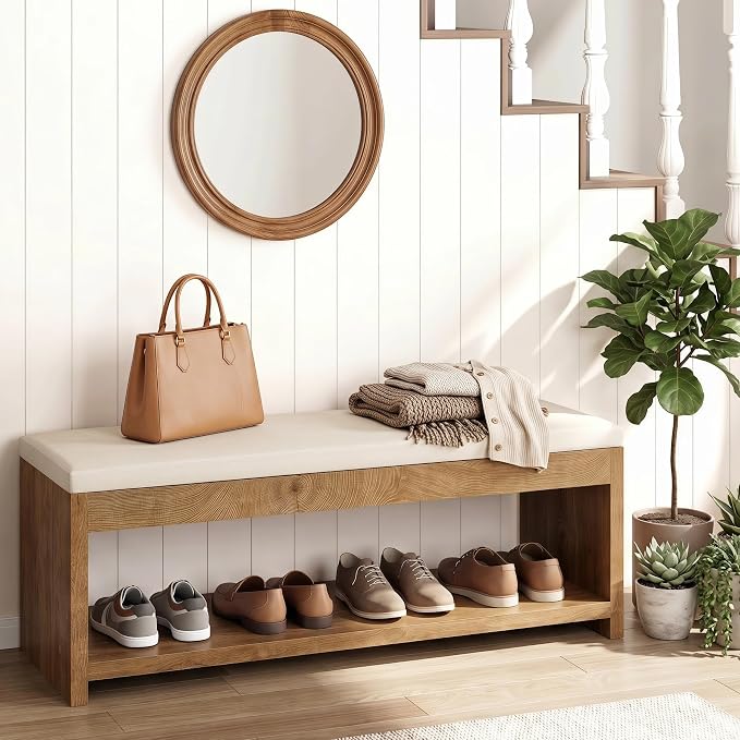 Tribesigns 2-Tier Entryway Bench - Image 8