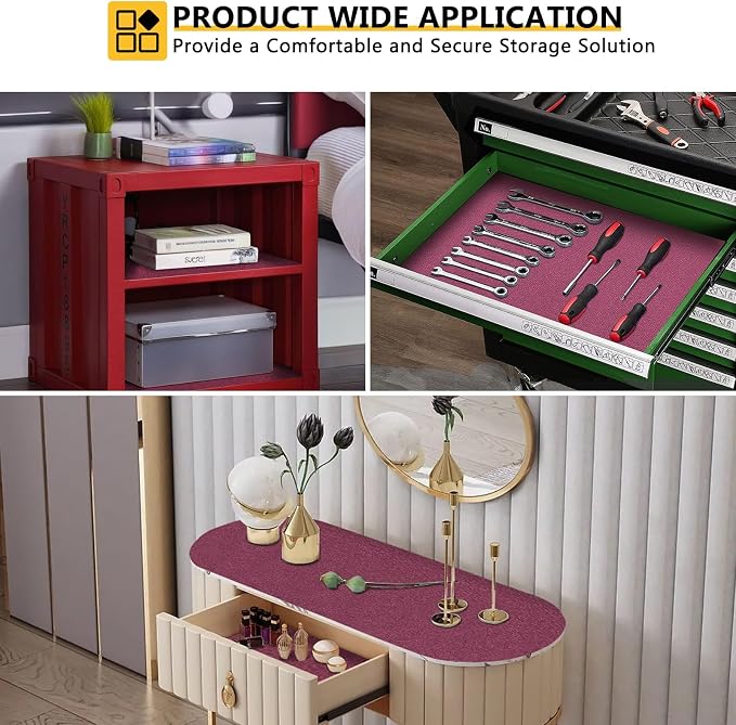 WochiTV Shelf Liner for Cabinets, Drawer Non Adhesive Non Slip Foam Mat for - Image 7