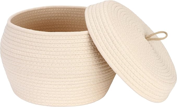 Sea Team Round Cotton Rope Storage Basket by SeaTeam