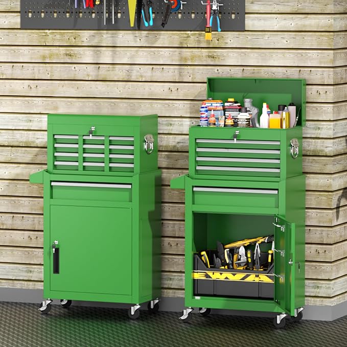 INTERGREAT Rolling Tool Chest, 5-Drawer Tool Box Organizer, Lockable Wheels & - Image 2