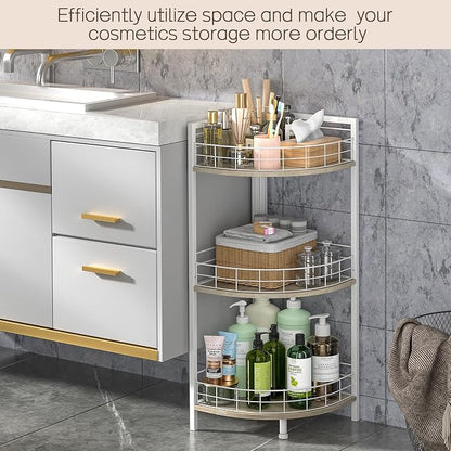 DAOUTIME Bathroom Standing Shelf, 3 Tier Free-Standing Shelf Units, Open Floor - Image 6
