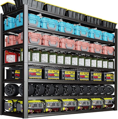 7 Tier Garage Shelving Heavy Duty, Commercial Metal Shelves by PMKES