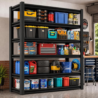SAWJEC 48" W x 18" D x 82.5" H Tall Heavy Duty 6 Tier Garage Shelving | 3000 by SAWJEC