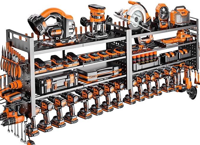 66" W Super Large Power Tool Organizer Wall Mount, Heavy Duty Cordless Tool by SHOMEXTOL