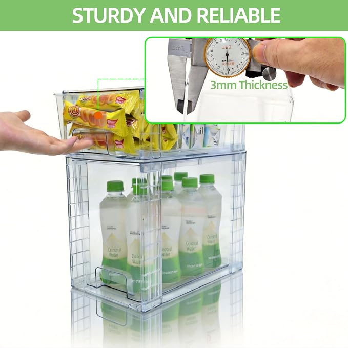 High Clear Stackable Storage Drawers, High-strength Plastic Organizer Bins - Image 5