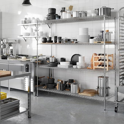 24" Deep x 72" Wide x 74" Height Wire Shelving Kit | 4-Tier | NSF Commercial - Image 2