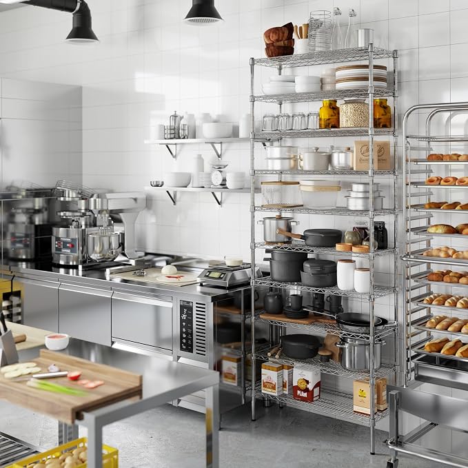 14" Deep x 36" Wide x 96" Height Wire Shelving Kit | 10-Tier | NSF Commercial - Image 7
