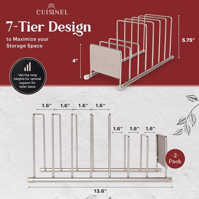 Cuisinel Lid and Dish Organizer Rack - Image 2