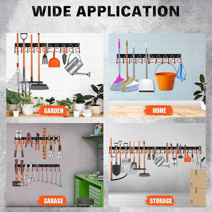 ELEAD 68'' All Metal Adjustable Garden Tool Organizer: Garage Tool Organizer - Image 7