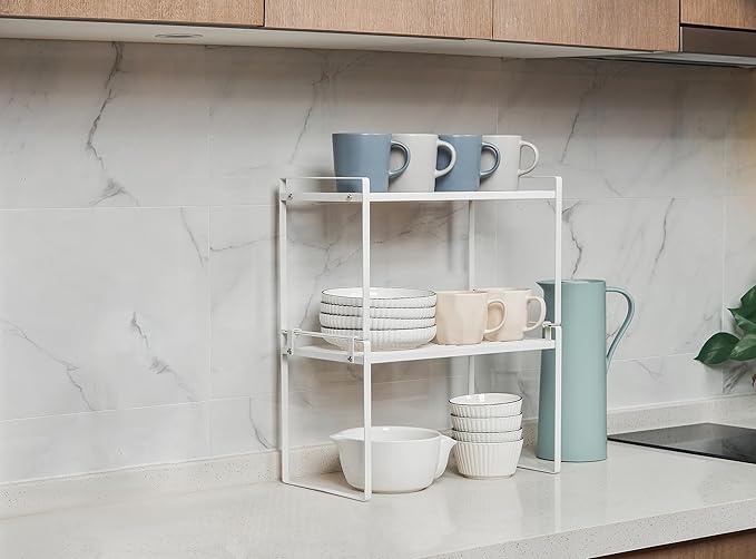 2Pack Kitchen Cabinet Shelf Counter Organizer Rack Pantry Storage Bathroom - Image 6