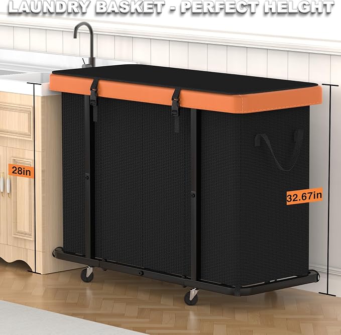 300L Large Fashion Laundry Basket - Image 4