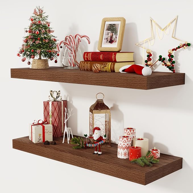 Floating Shelves 36 Inch Long, 12 Inch Deep Floating Shelves by FunMemories