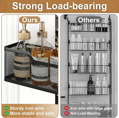 Adjustable Over the Door Pantry Organizer, 5-Tier Metal Pantry Door - Image 2