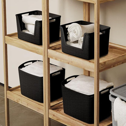Curver Set of 2 XL 30.5L Jute Decorative Plastic Organization and Storage - Image 7