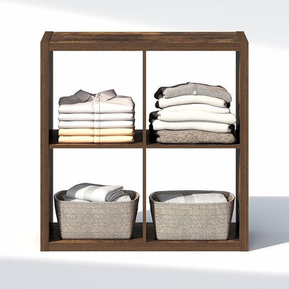 Furinno Cubic Extra Thick 4-Cube Closet Organizers and Storage, Amber Pine | - Image 7