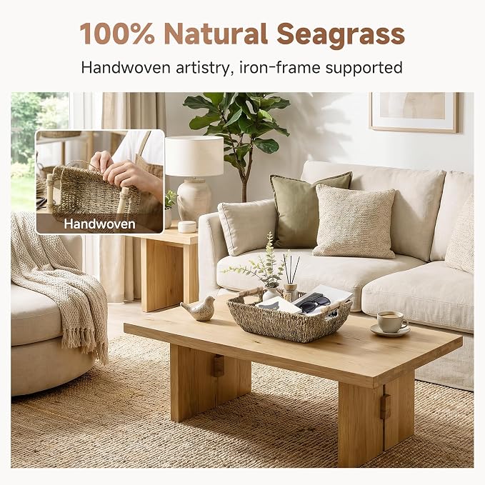 StorageWorks Hand-Woven Jumbo Storage Baskets - Image 5