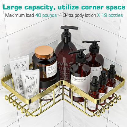 YASONIC Corner Shower Caddy, Rustproof Stainless Steel Shower Organizer - Image 2