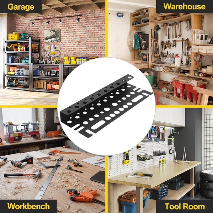 Metal Screwdriver Organizer, 15.75inch Utility Wall Mount Tool Organizer - Image 7
