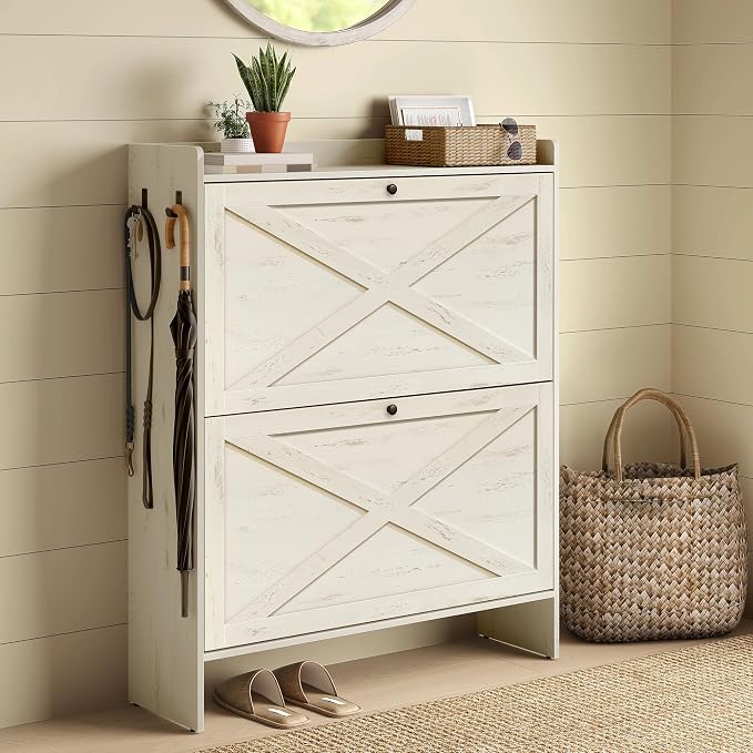 VASAGLE Shoe Storage Cabinet Organizer by Unknown