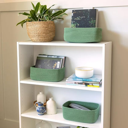 NaturalCozy 11.8"x8"x4.5” Rectangle Storage Baskets - Image 3