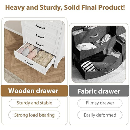 GarveeHome 5 Dresser for Bedroom, 41.3 in Tall Vertical Drawer Dresser - Image 6