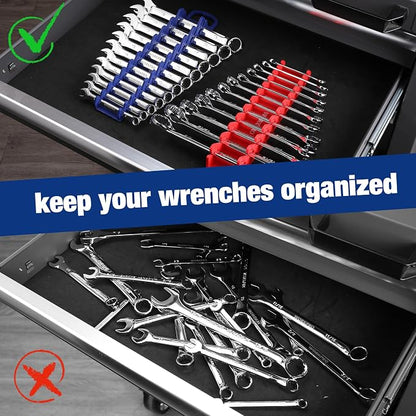 WORKPRO 2-Pack Magnetic Wrench Organizer, 12-Piece Gripper Wrench Holder - Image 6