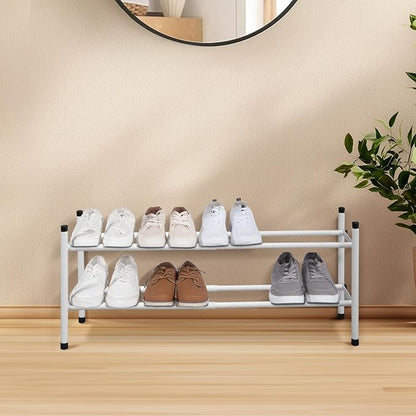 STORAGE MANIAC Expandable Shoe Rack, 8 Pairs Stackable Small Shoe Rack - Image 7