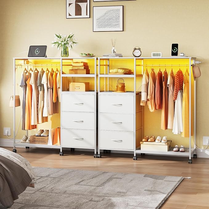 WLIVE LED Dresser for Bedroom, 3 Drawers - Image 3