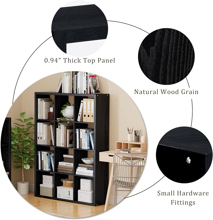 Cube Storage Organizer Bookcase, Decorative 11 inch Open Back Cubical Shelf - Image 7