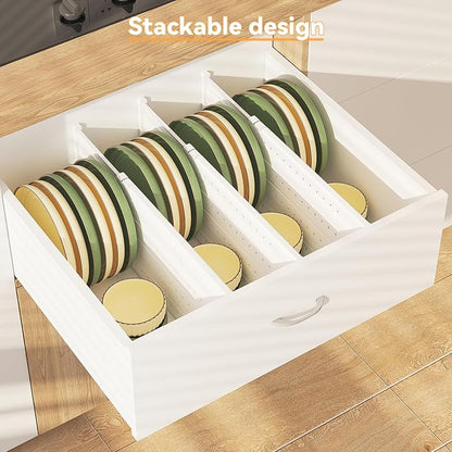 REBECAT 5 Pack Drawer Dividers for Clothes Adjustable Drawer Dividers 4" High - Image 6