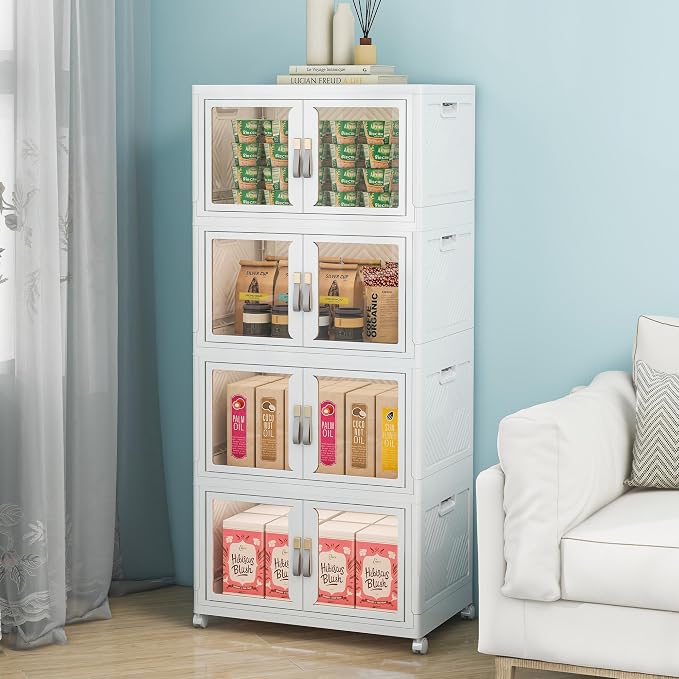 Large Clear Stackable Storage Bins by Unknown
