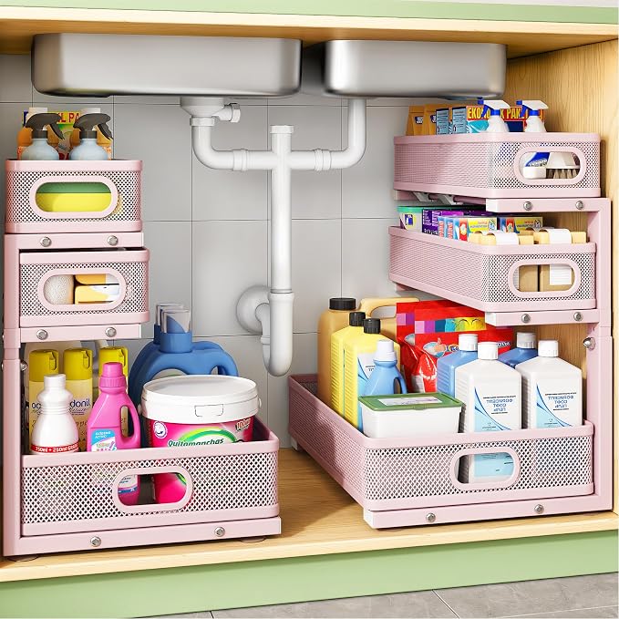 Kitstorack Under Sink Organizer, Slide out Storage Drawer Rack by Kitstorack