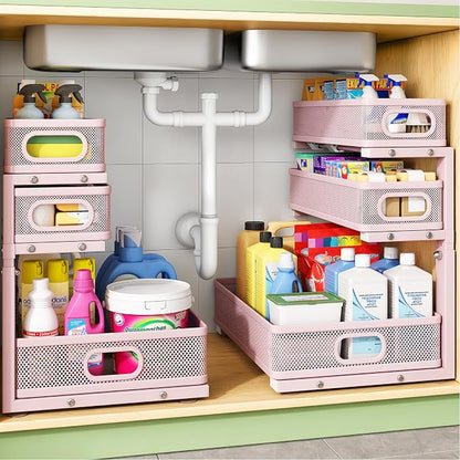 Kitstorack Under Sink Organizer, Slide out Storage Drawer Rack by Kitstorack