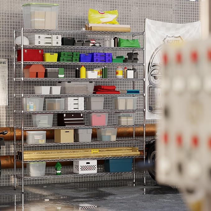 14" Deep x 72" Wide x 86" Height Wire Shelving Kit | 10-Tier | NSF Commercial - Image 4