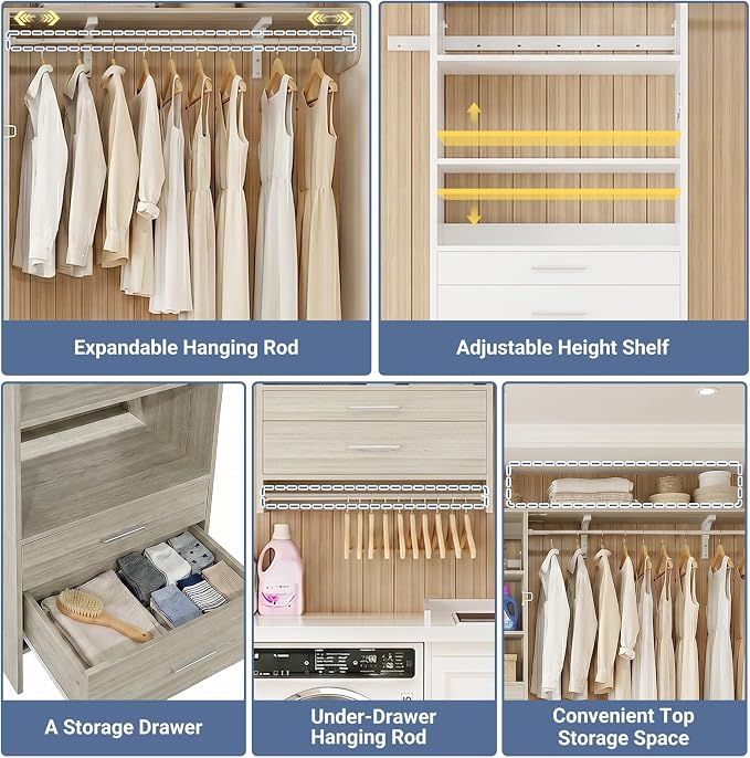Armocity 60" Wall Mounted Laundry Room Organization - Image 6