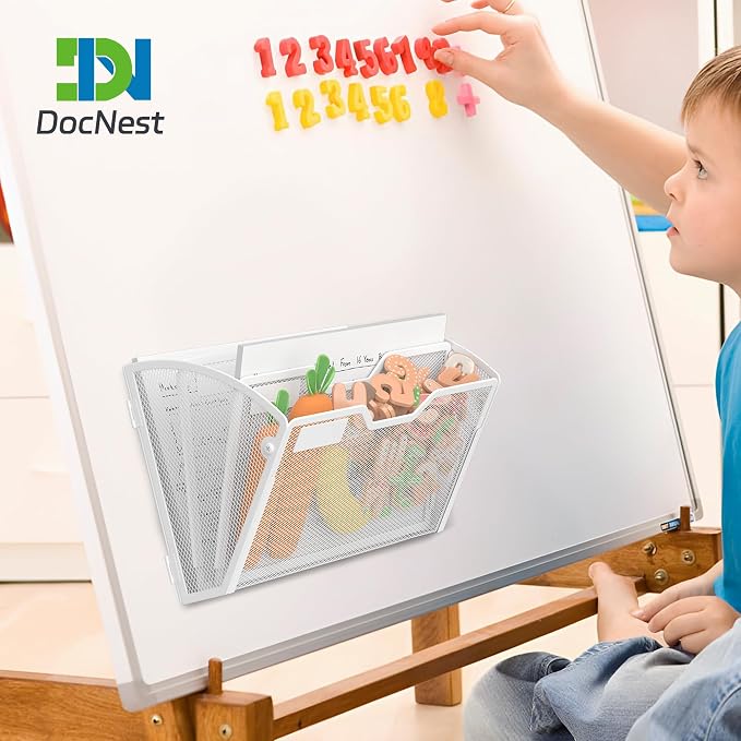 Docnest 3 Pack 3 Tier Dual-Mount Magnetic Mesh File Holders, Wall Organizer | - Image 7