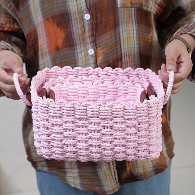 Small baskets for Organizing, Cute woven Storage basket - Image 4