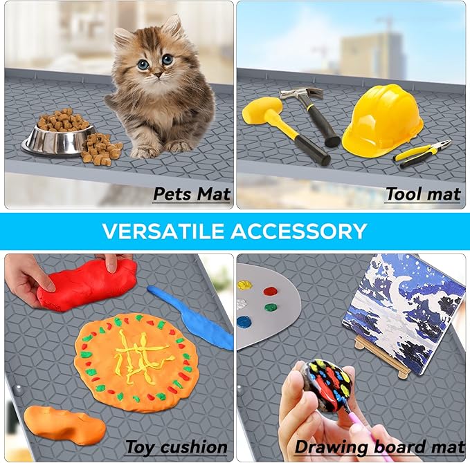 Under Sink Mat for Kitchen, Silicone Waterproof Liner, Flexible Organizer Tray - Image 6