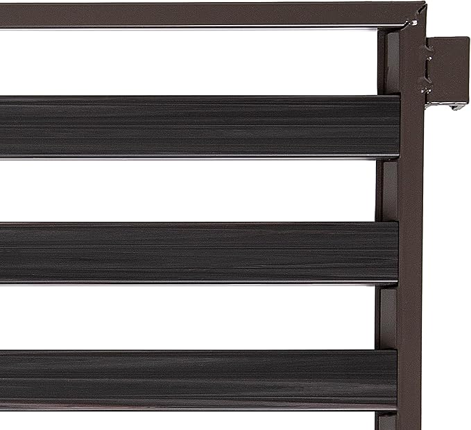 3-Tier Stackable 1" Slat Steel Frame Shoe Rack, 27.25"W x 12.75"D, Espresso | - Image 6