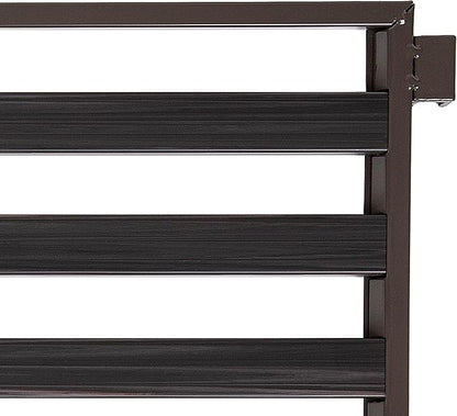 3-Tier Stackable 1" Slat Steel Frame Shoe Rack, 27.25"W x 12.75"D, Espresso | - Image 6