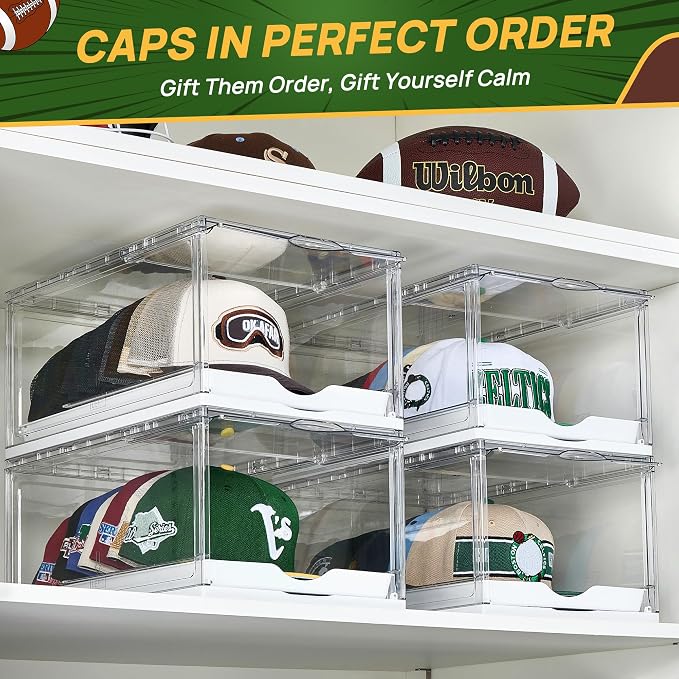 Vtopmart 2 Pack Clear Hat Organizer Drawer - Image 5