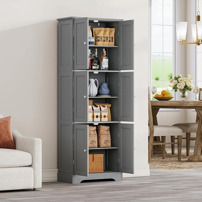 ChooChoo 63.2" Tall Bathroom Storage Cabinet - Image 8